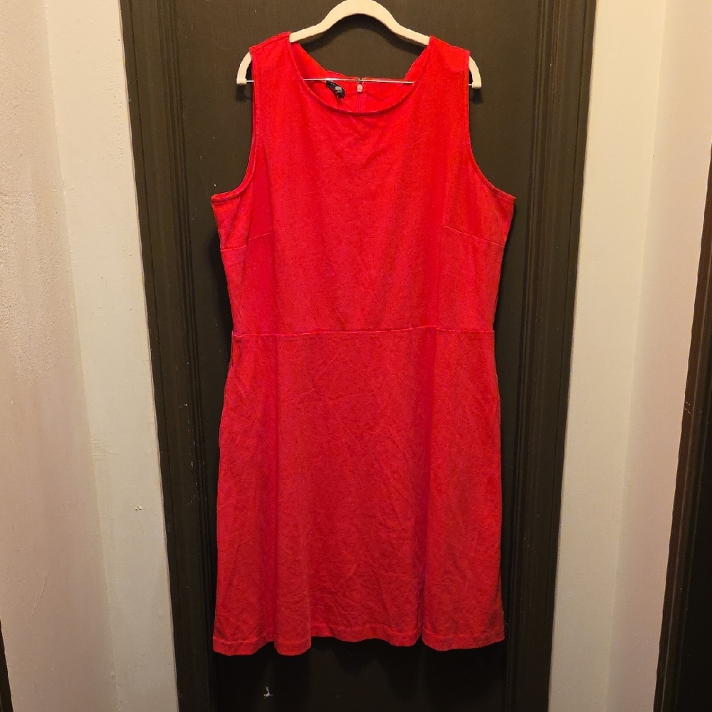 Talbots Vibrant Hot Pink Fit'nFlare Dress 2X